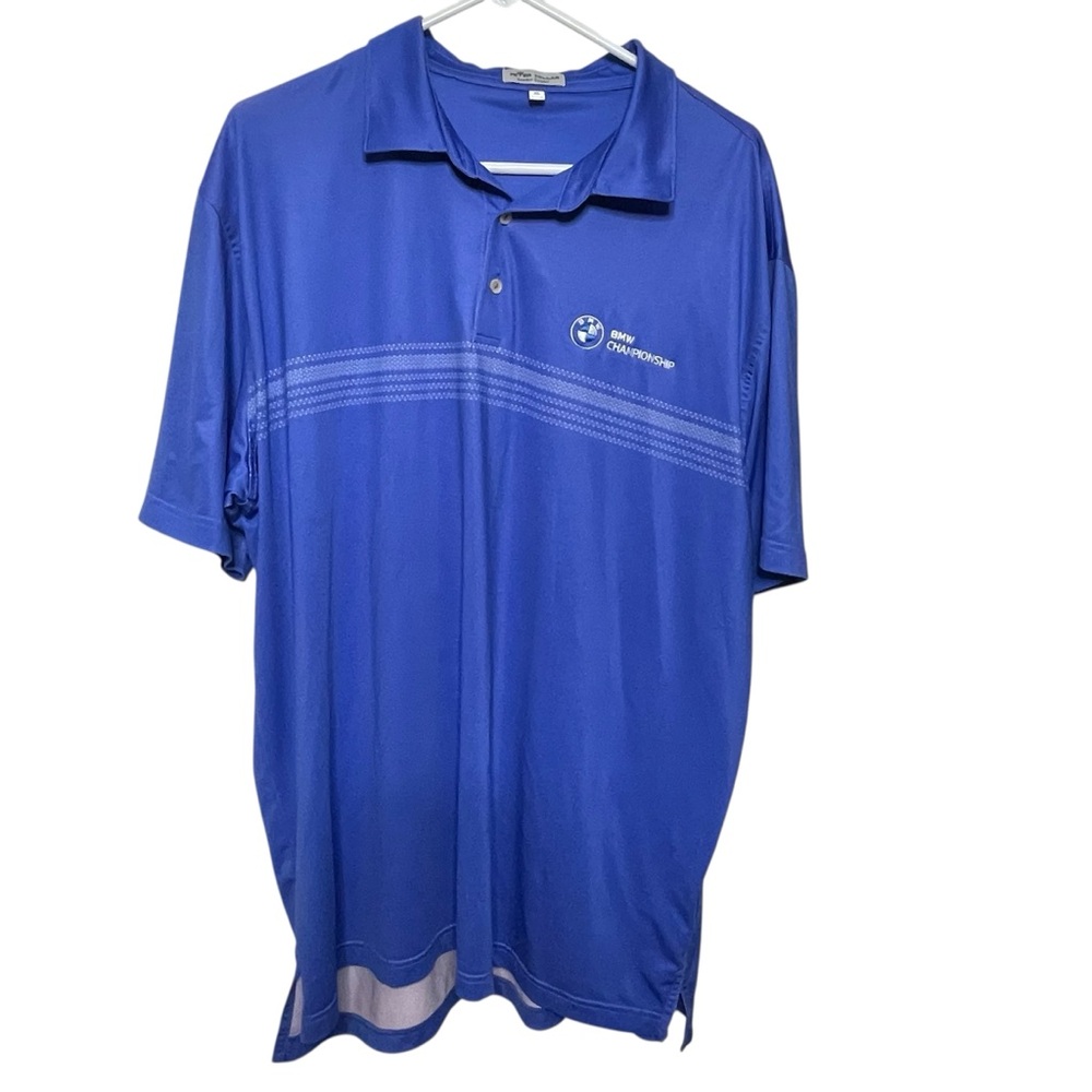 Peter Millar x BMW Championships Blue Polo Shirt Performance Fabric XL